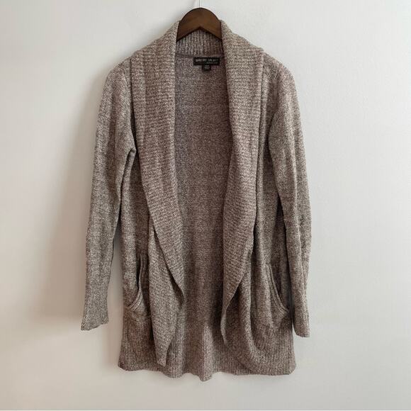 Barefoot Dreams | Womens Open Front CozyChic Lite Circle Cardigan Sand Tan Beige - Picture 2 of 9